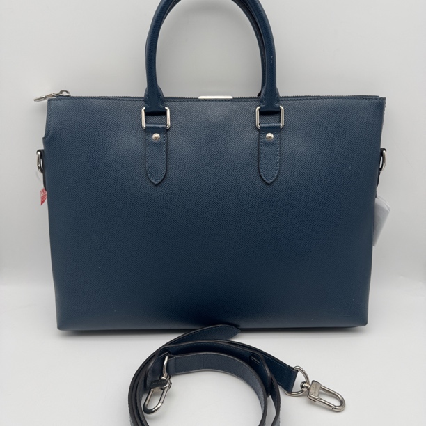 95新 LouisVuitton/路易威登 97新藏蓝色十字纹手提公文包/2254