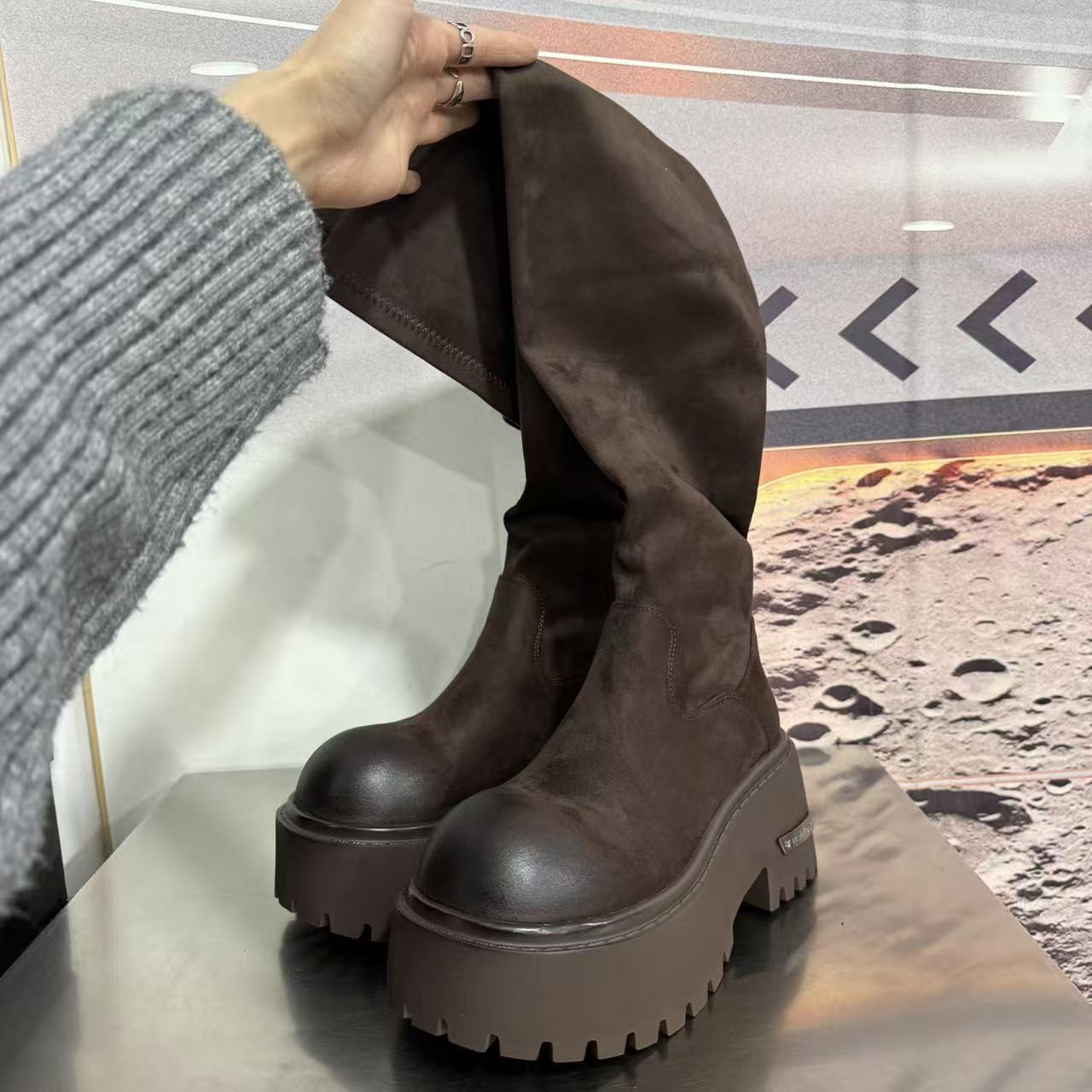 1717-20新款2025长筒爆款精品长筒时装靴子百搭骑士靴