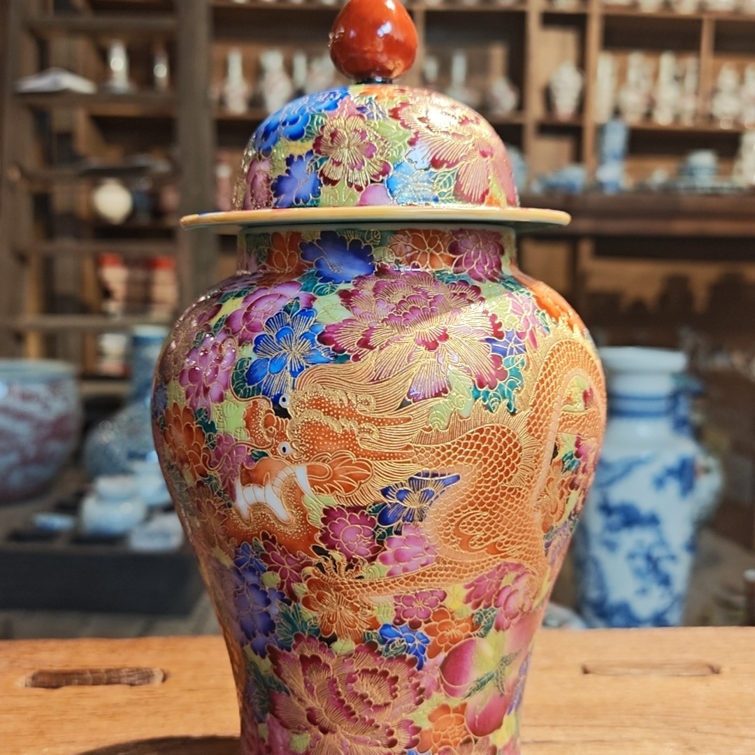  【湖田书院“双十二”专场】高温陶瓷，茶道金龙将军罐