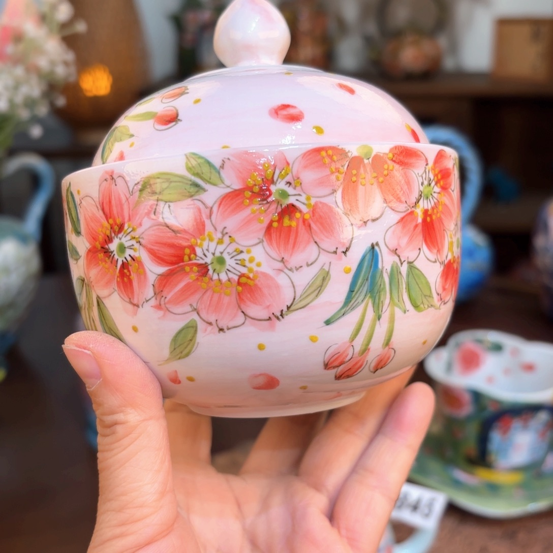 景德镇手绘高温釉下彩陶瓷茶具