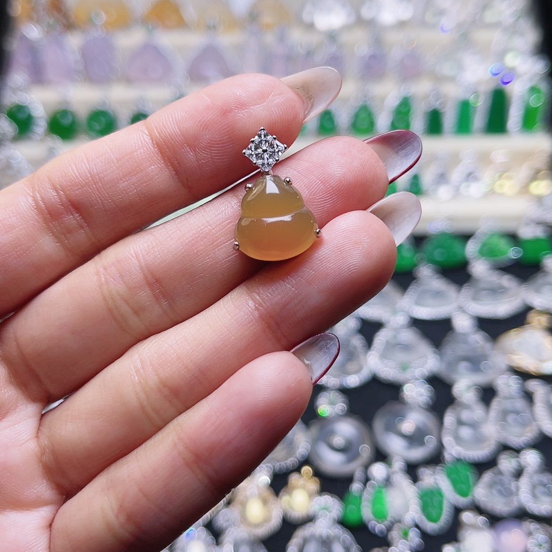 玛瑙/玉髓颈饰银S925镶嵌