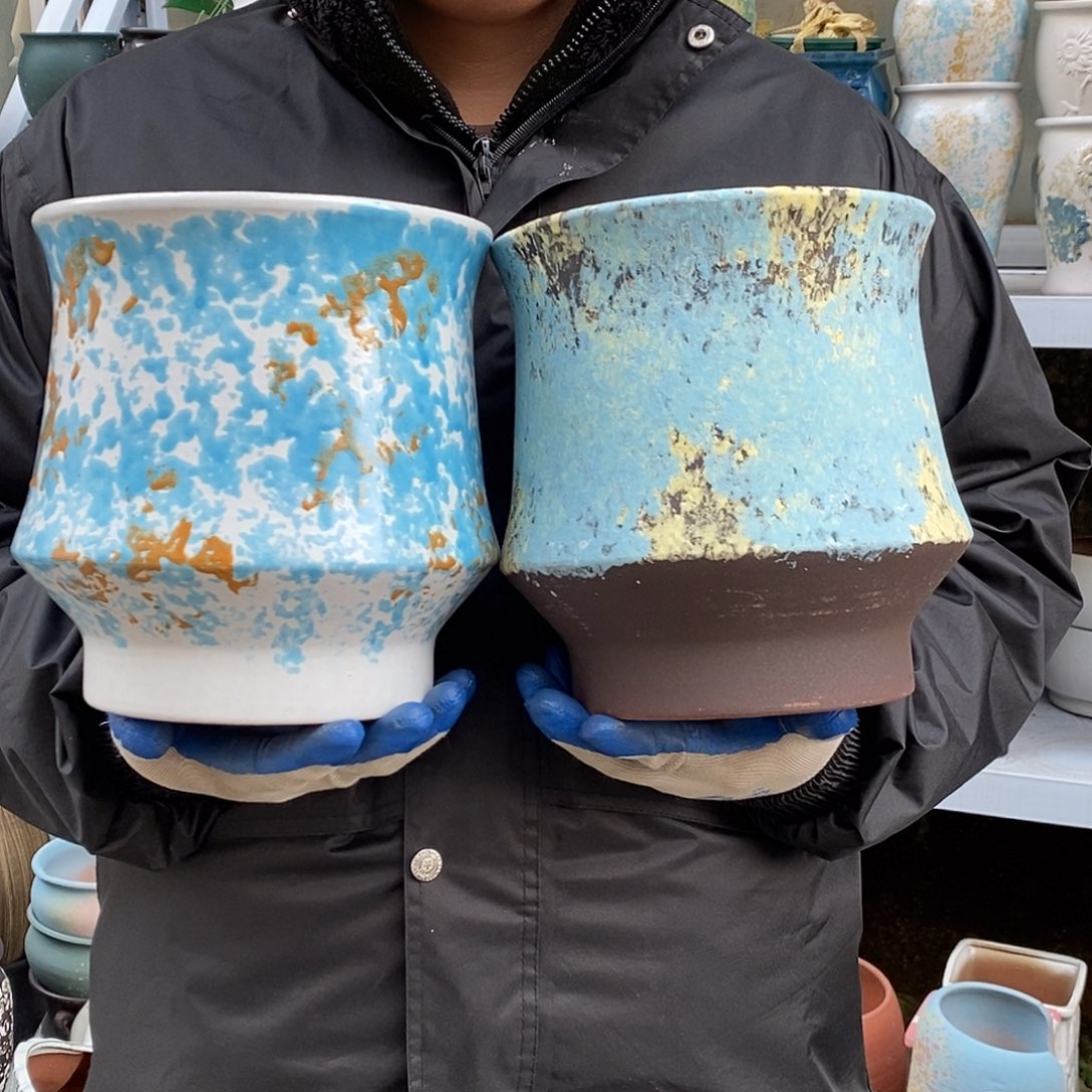 紫砂花盆口20高21福利俩个