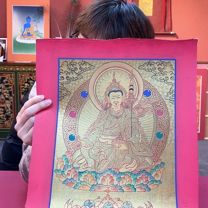 装裱画24×30莲师纯手绘