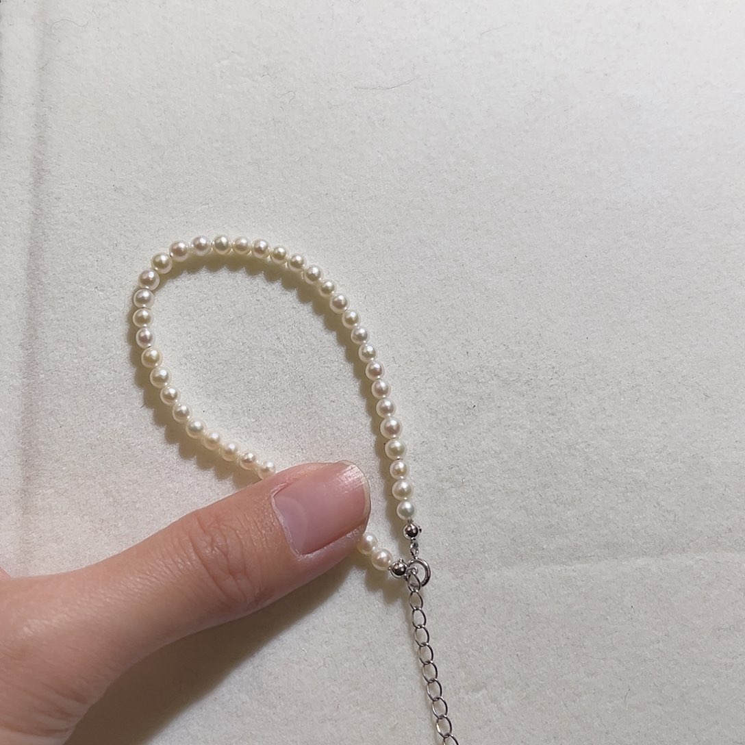 银S925镶嵌淡水珍珠手绳