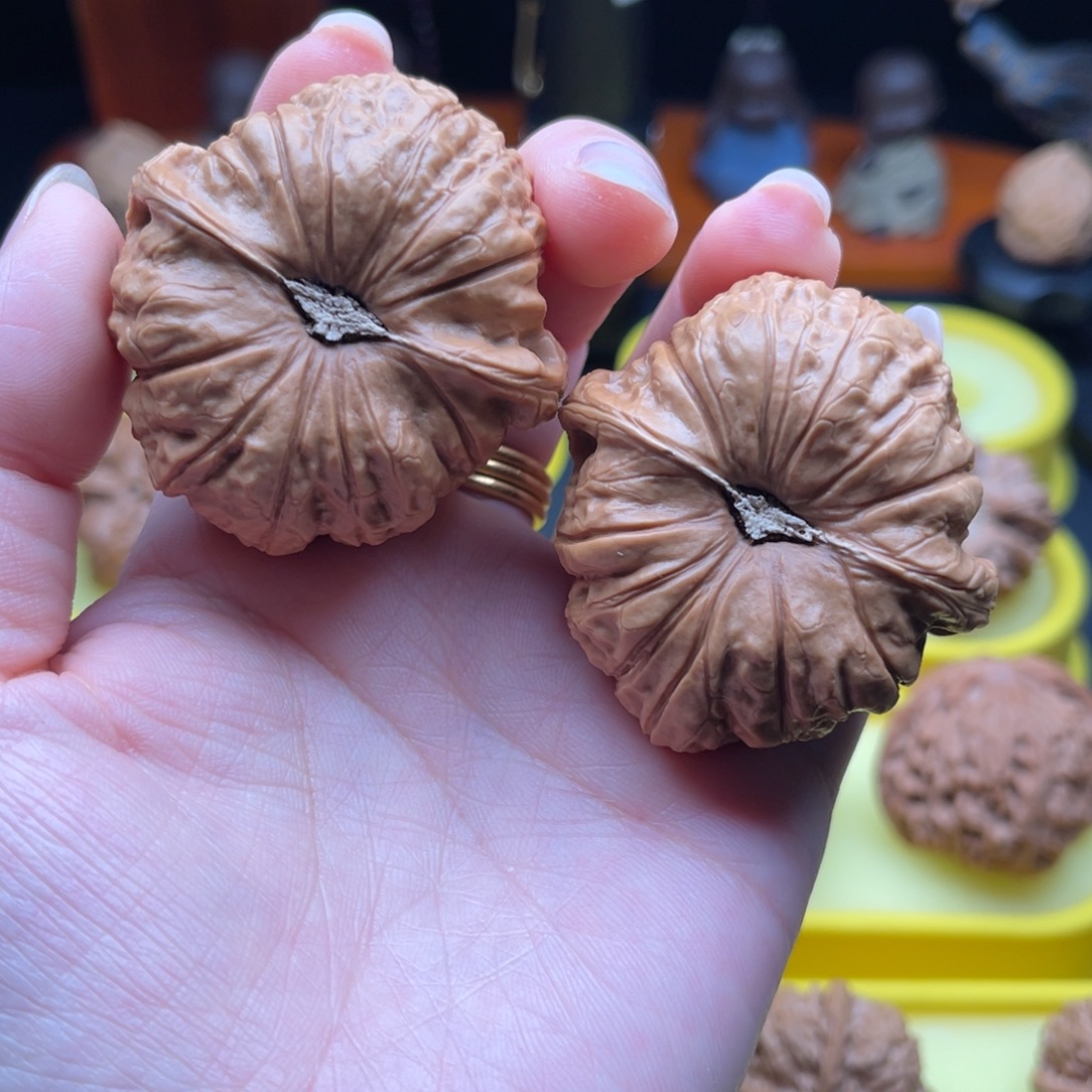 @***征文玩核桃把件46南瓜墩