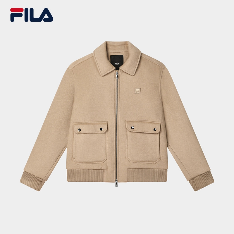 Fila/斐乐男款休闲梭织上衣百搭呢子外套F11M445702F