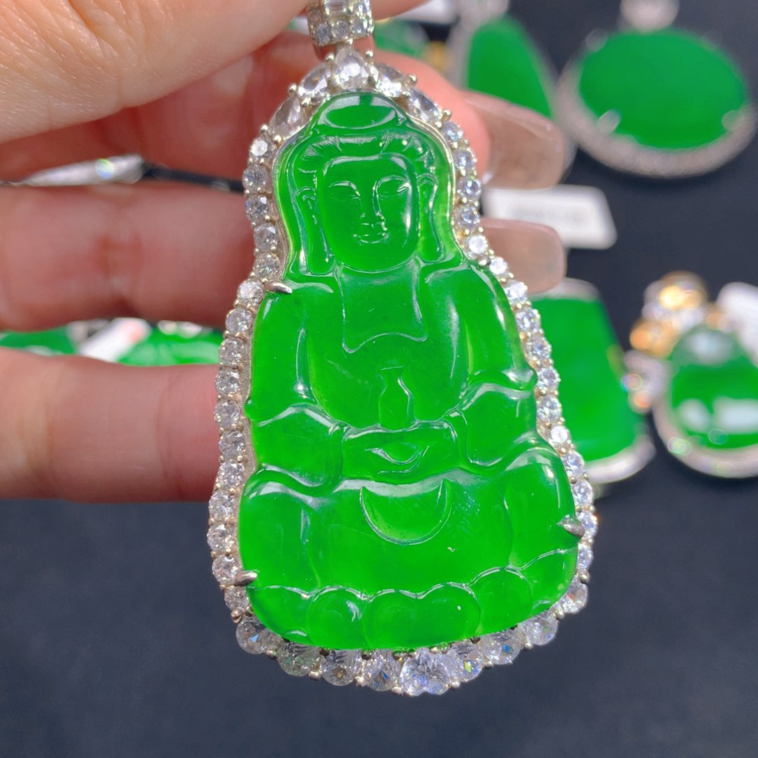 翡翠颈饰银S925镶嵌1111111111