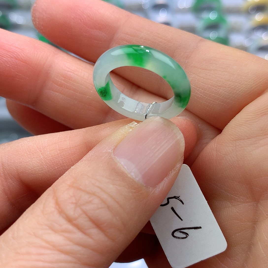 翡翠戒指未镶嵌5-6号