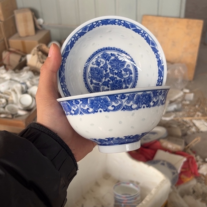 陶碗景德镇高温细白瓷餐具