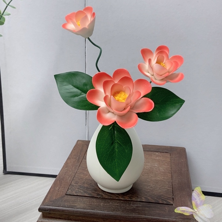 摆件手工制作陶瓷花