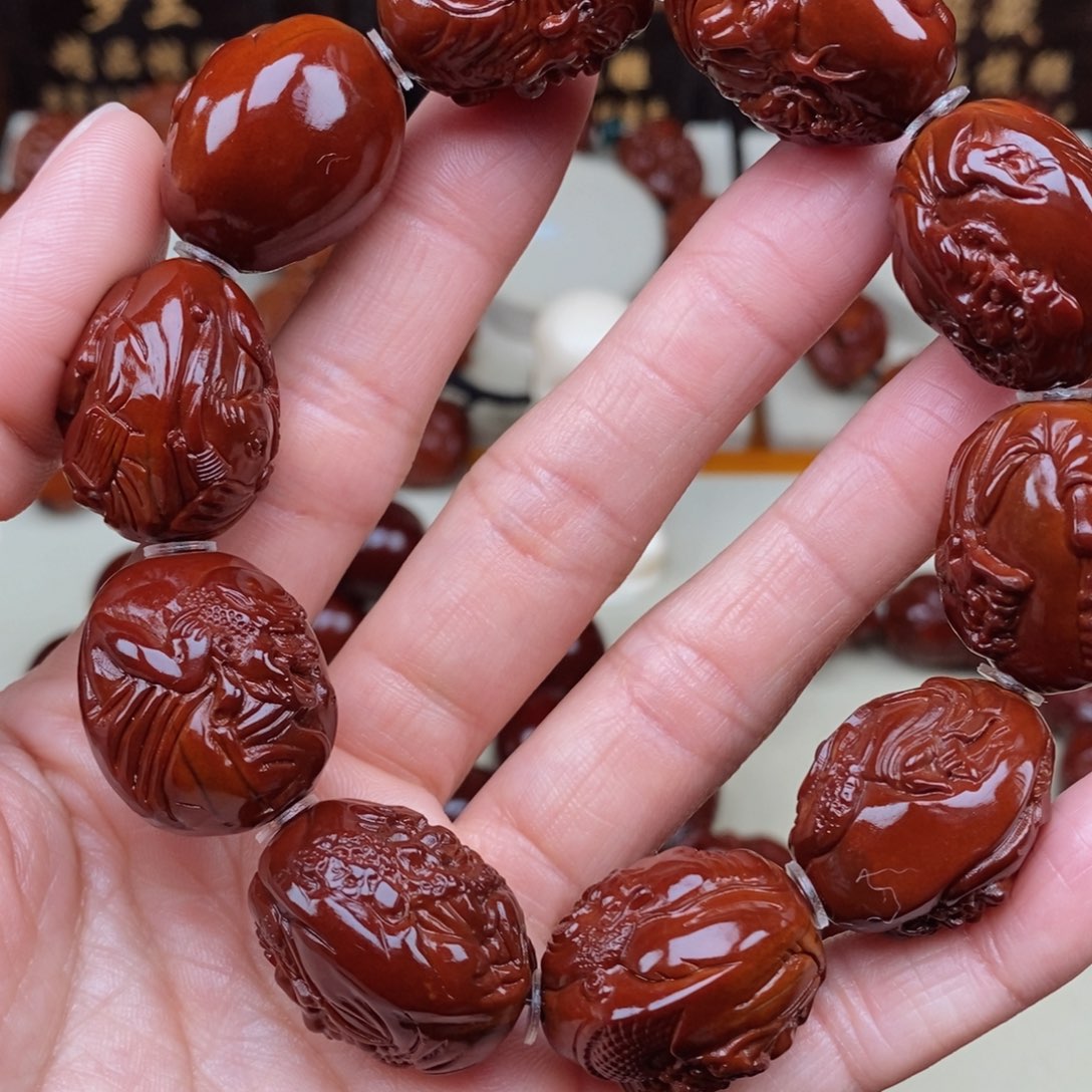 橄榄核吊坠顶***尺十八罗汉