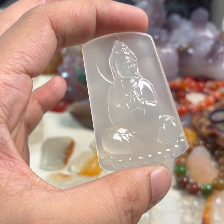 玛瑙/玉髓未镶嵌吊坠(不含链)