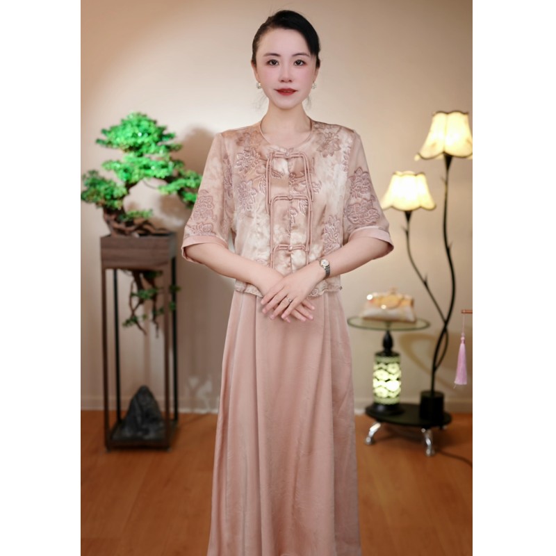 （13号色*两件套）2025春季新品裙子女装连衣裙中国风民国风