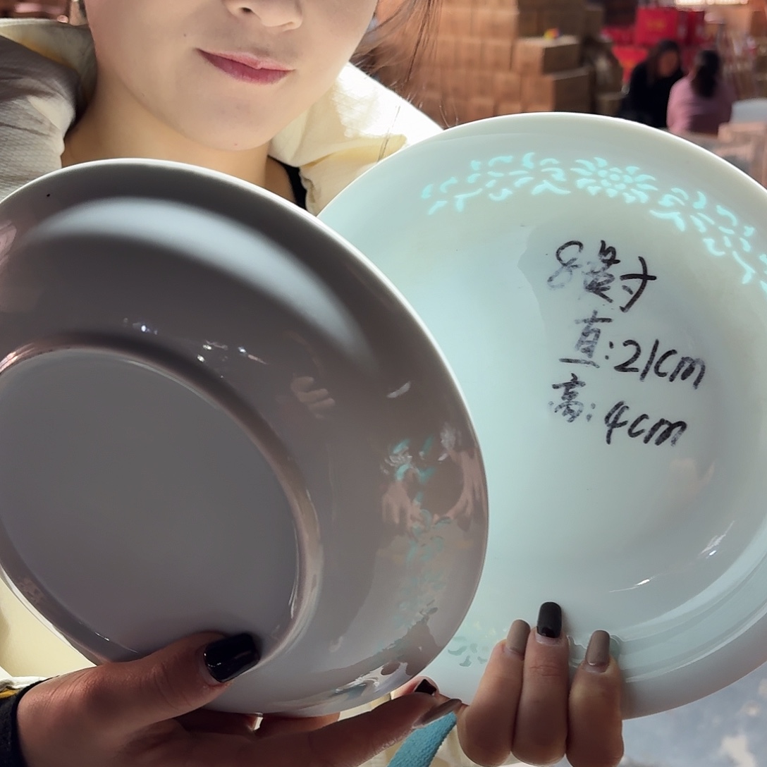 白瓷景德镇陶瓷餐具微瑕2个