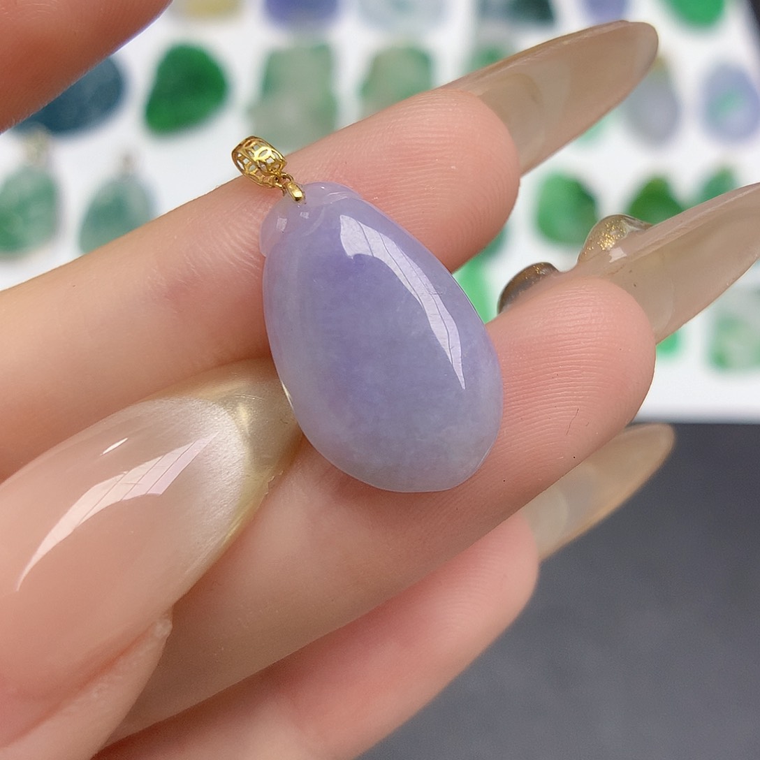 翡翠颈饰18K金镶嵌8888888888888888