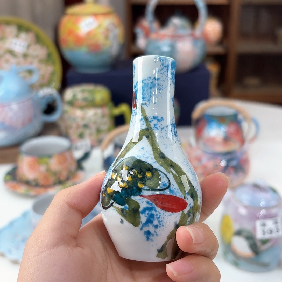 景德镇手绘高温釉下彩陶瓷茶具