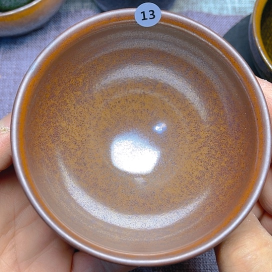 茶盏龙窑柴烧铁锈将军器型9.3口径