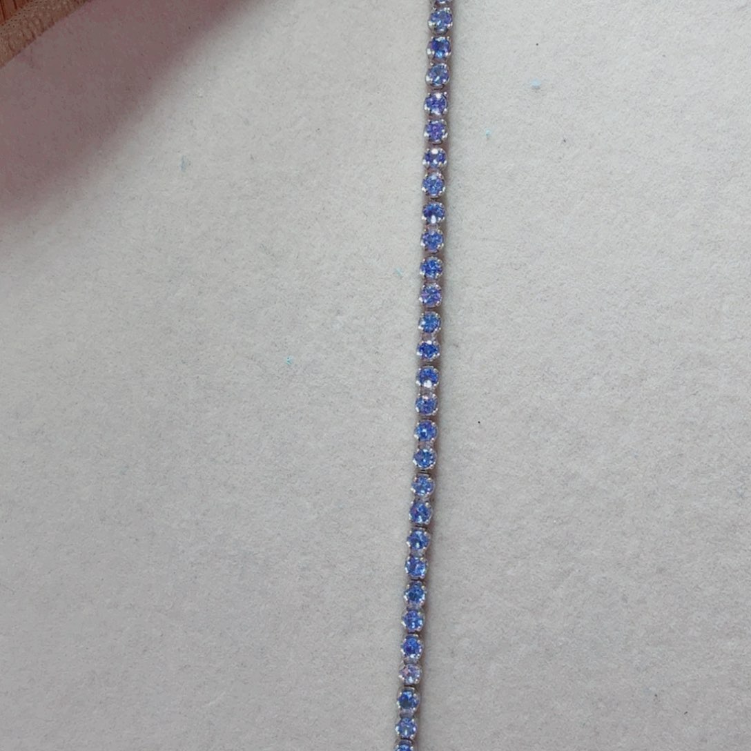 坦桑石手链银S925镶嵌