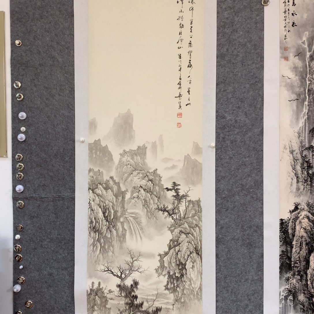 灿***花国画山水作品写意