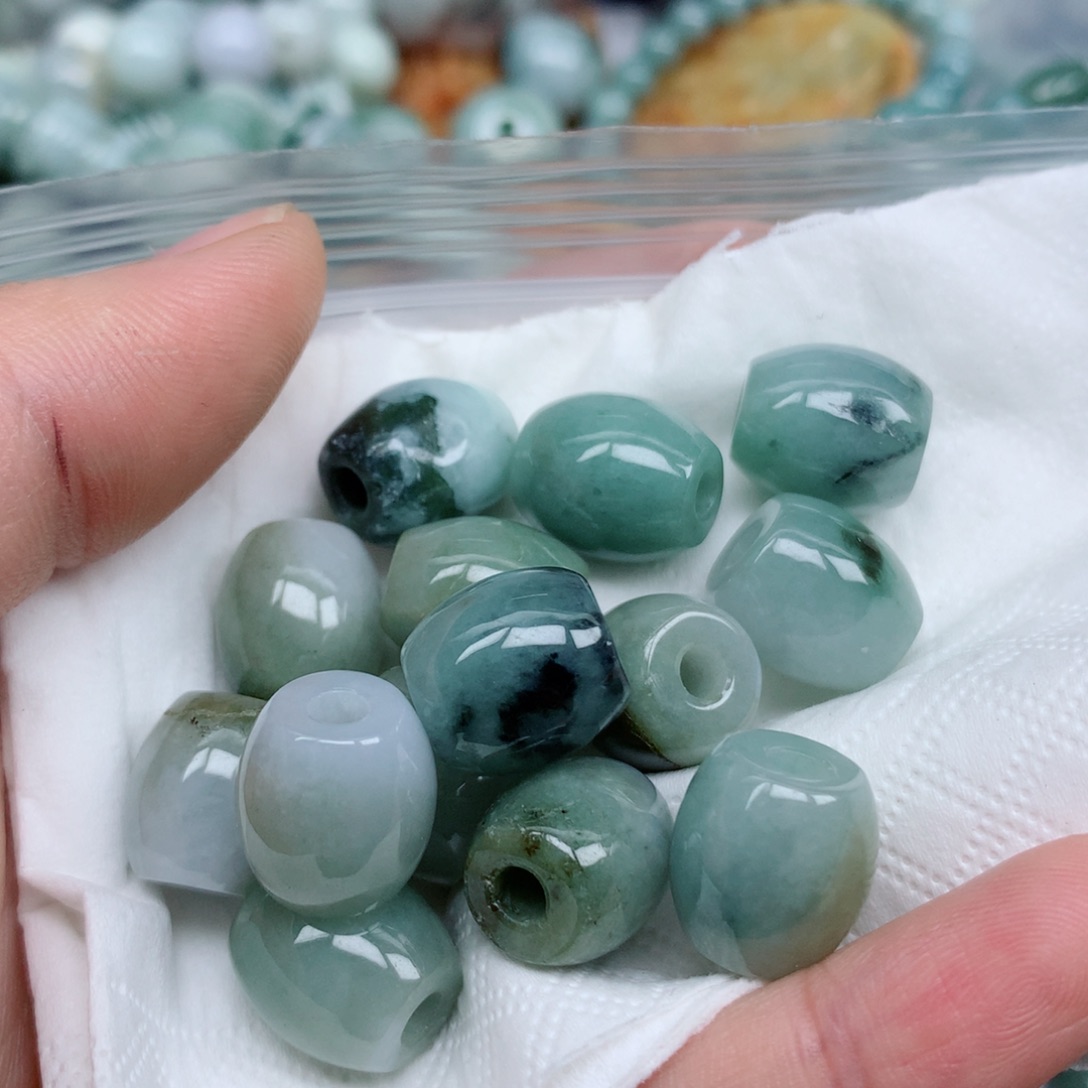 翡翠未镶嵌项链珠子珠