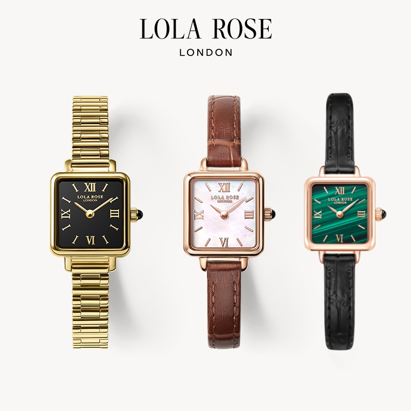 Lola Rose/罗拉玫瑰cube小棕表黑金表方盘小绿表气质女表-短视频