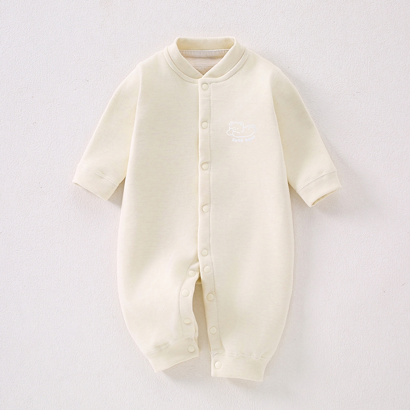 2025婴儿秋冬无骨连体衣宝宝哈衣家居服婴幼儿羊毛蚕丝爬服保暖