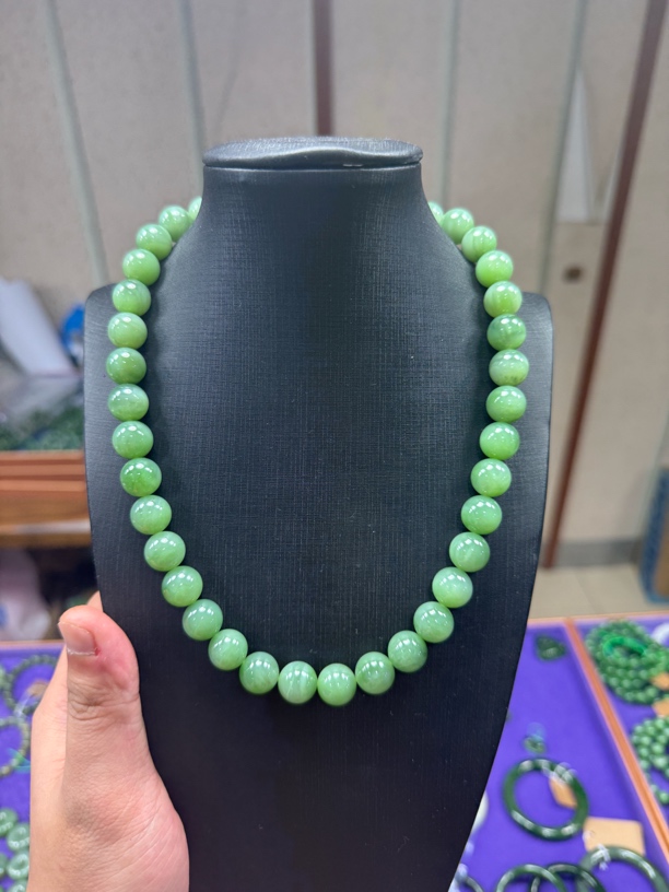 和田玉俄料项链卡12mm