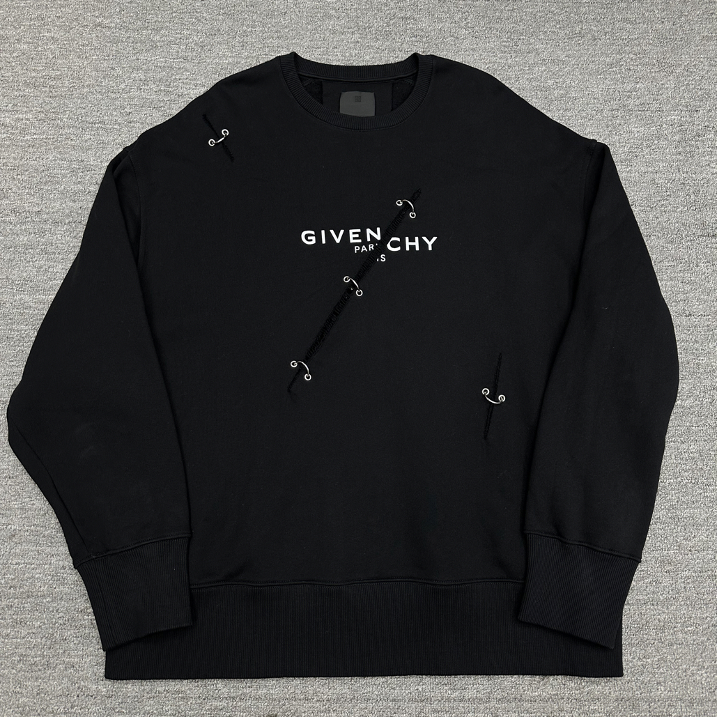 未使用 Givenchy/纪梵希 l码 纪梵希 新款破坏锁扣字母卫衣 全新
