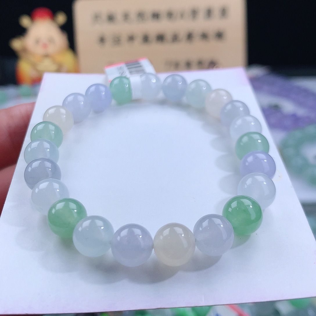 翡翠手链未镶嵌奈**线卡8mm