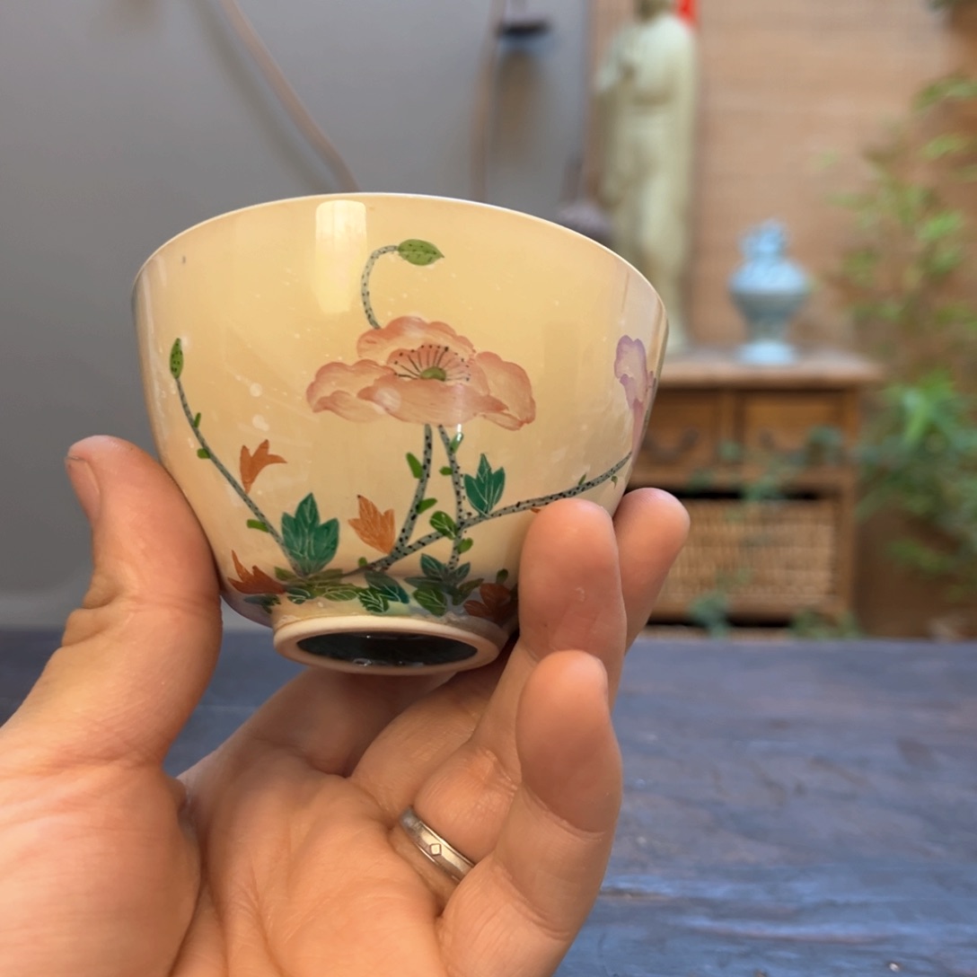 杯柴烧手工手绘陶瓷