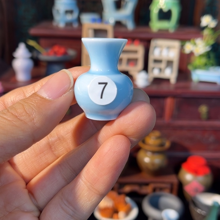 摆件微陶老王迷你花瓶