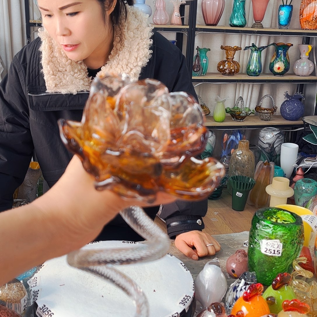 霸王花瓣瑕 粘好发家悦琉璃工艺品
