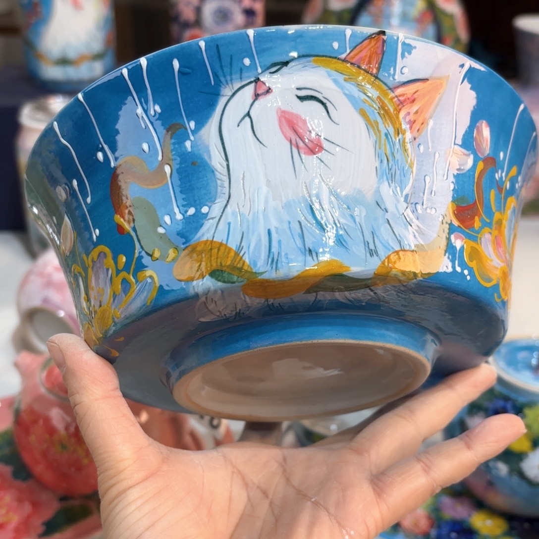 景德镇手绘高温釉下彩陶瓷茶具