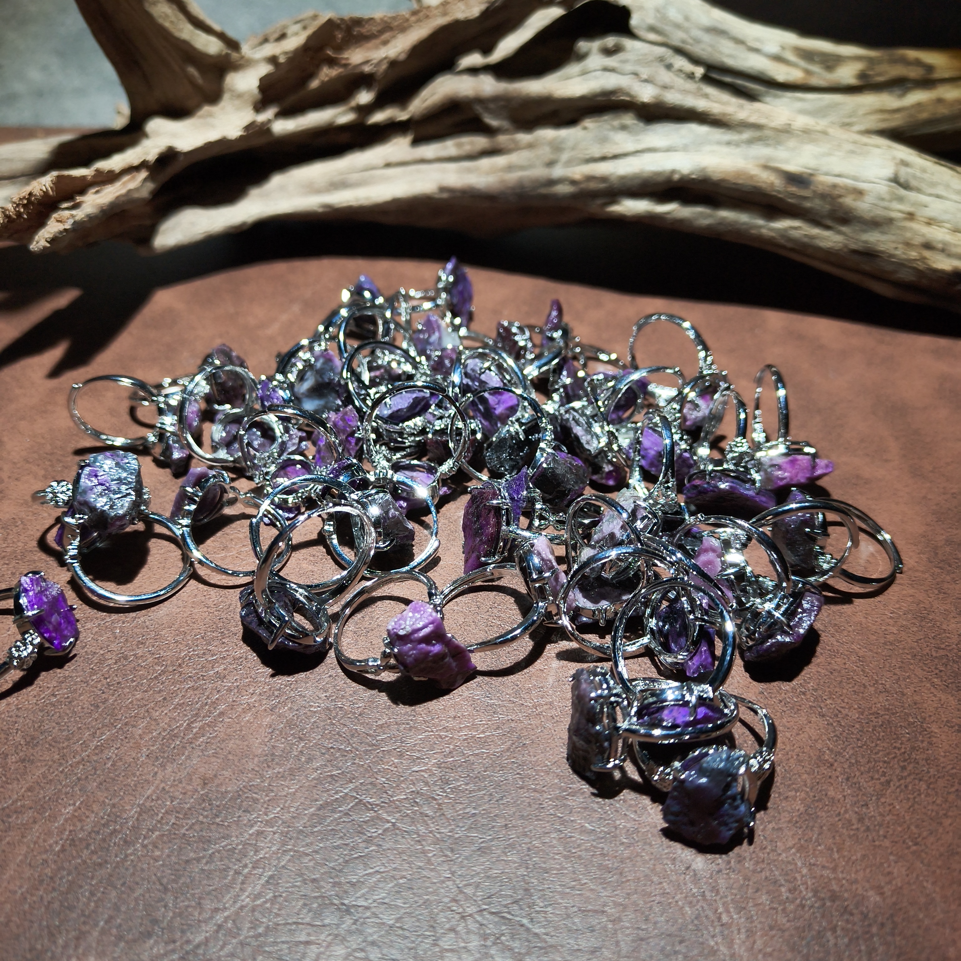 【黑胖珠宝】 QX006 舒俱来原石戒指 多样性发其一