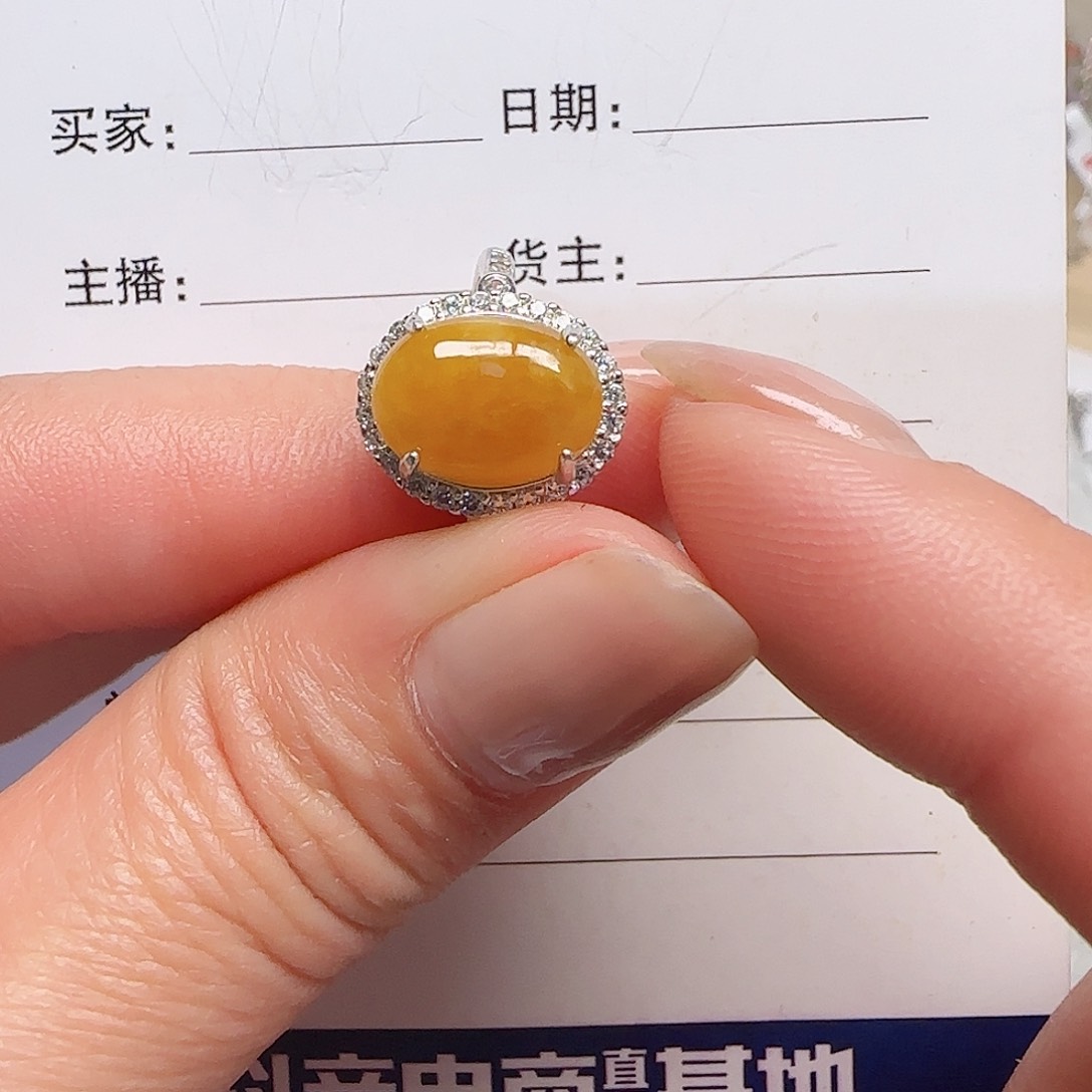 翡翠戒指银S925镶嵌缅甸a货翡翠s925银镶戒指
