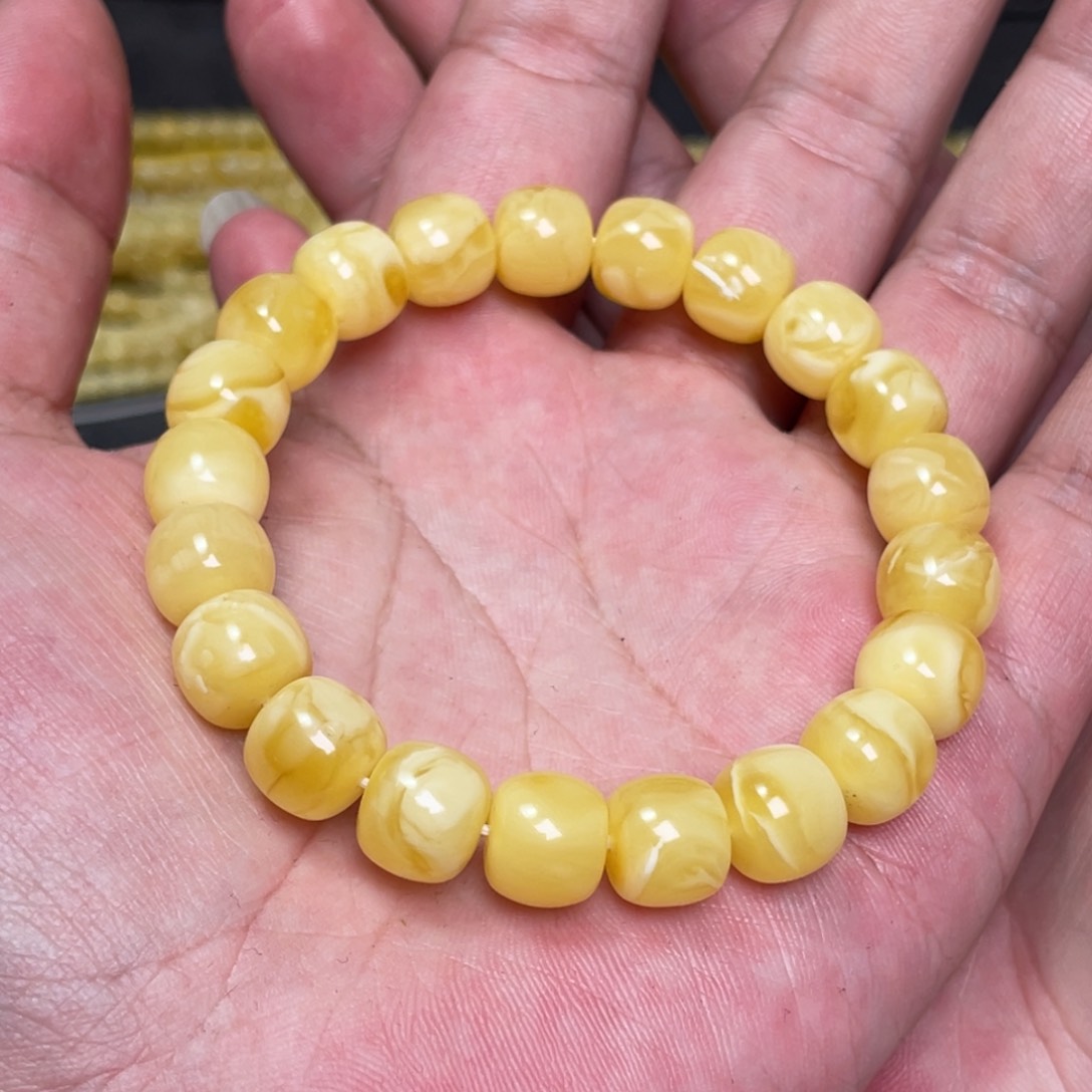 未镶嵌蜜蜡裸石蜜蜡手串10.4mm