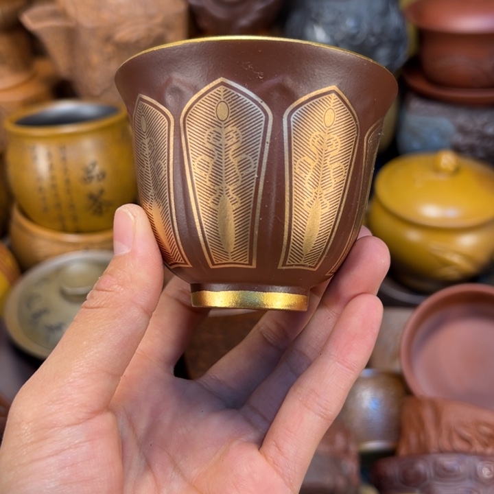 茶杯紫砂宜兴紫砂杯人