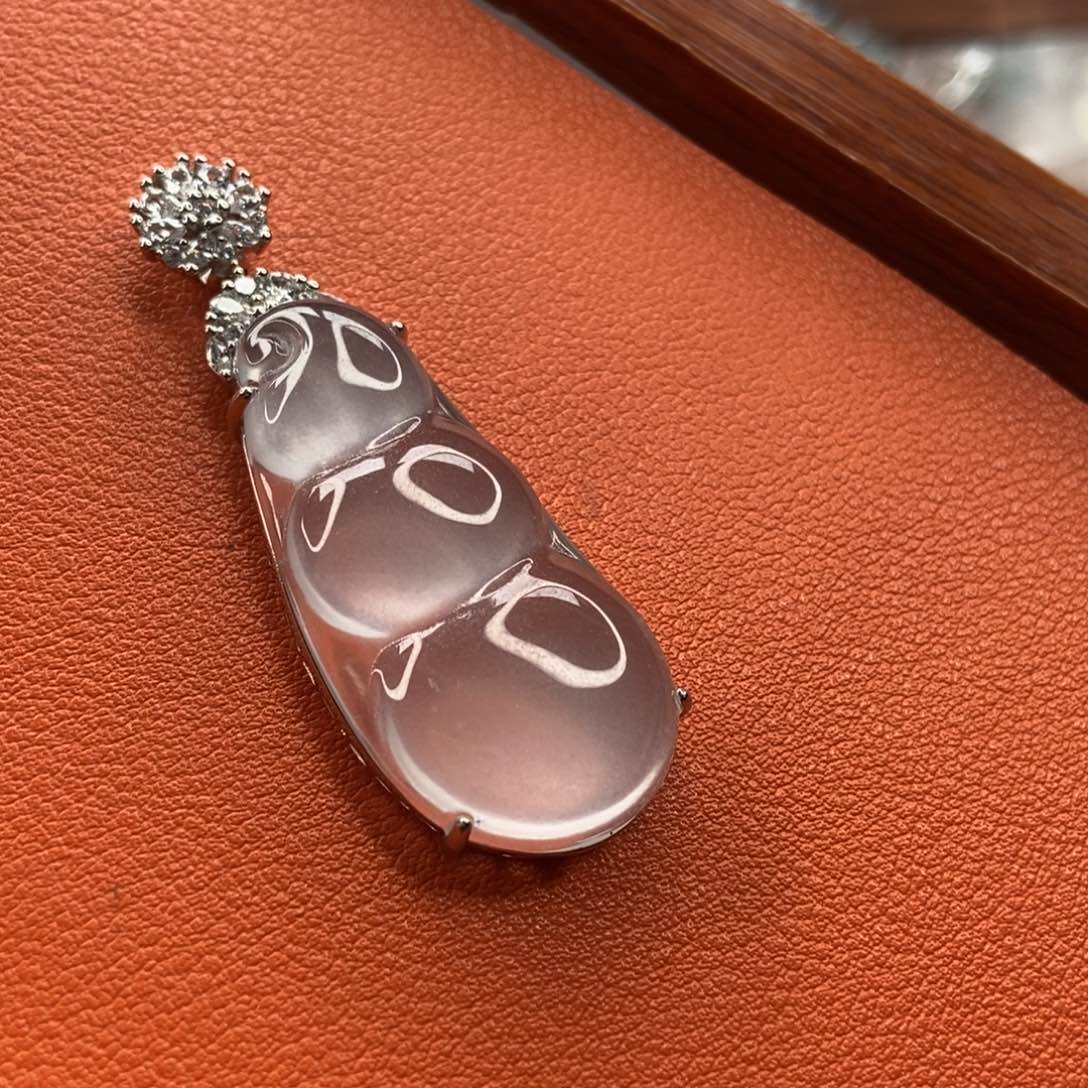 石英质玉颈饰银S925镶嵌阳*阳