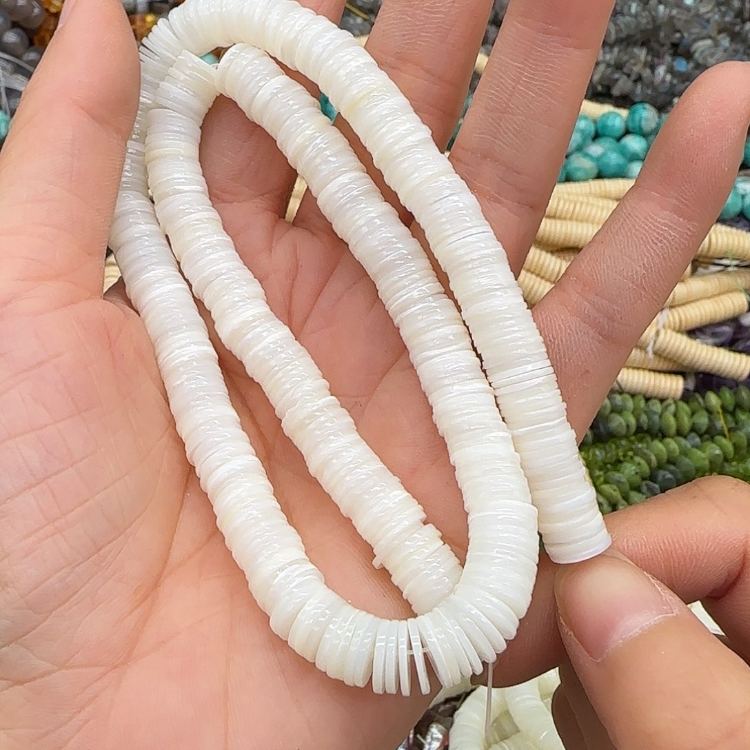 玛瑙/玉髓合金珠宝半成品贝壳8mm一条