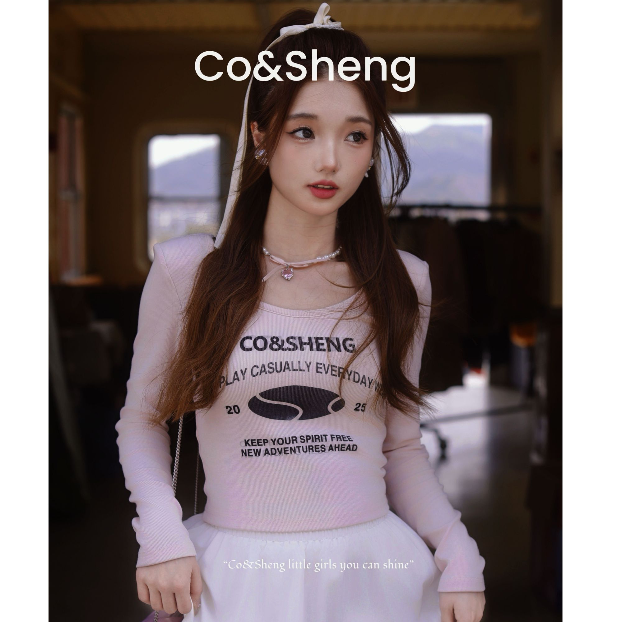 甜心/重生小个子定制秋新款长袖体恤洋气衣服女欧若风百搭辣妹