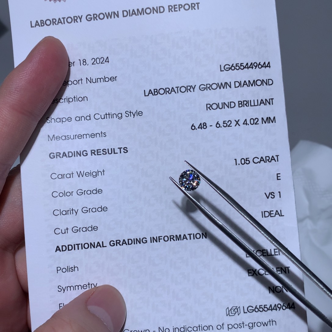 实验室培育钻石裸石未镶嵌