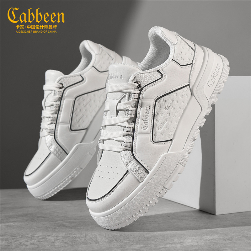 卡宾板鞋男2025新款秋季厚底休闲运动鞋男士增高鞋子潮流休闲板鞋