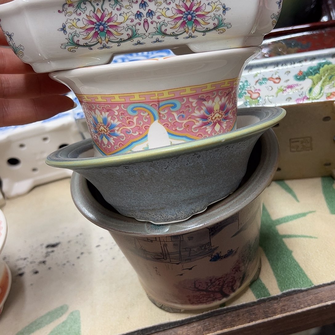 花盆紫砂067号瑕疵4个处理介意勿拍