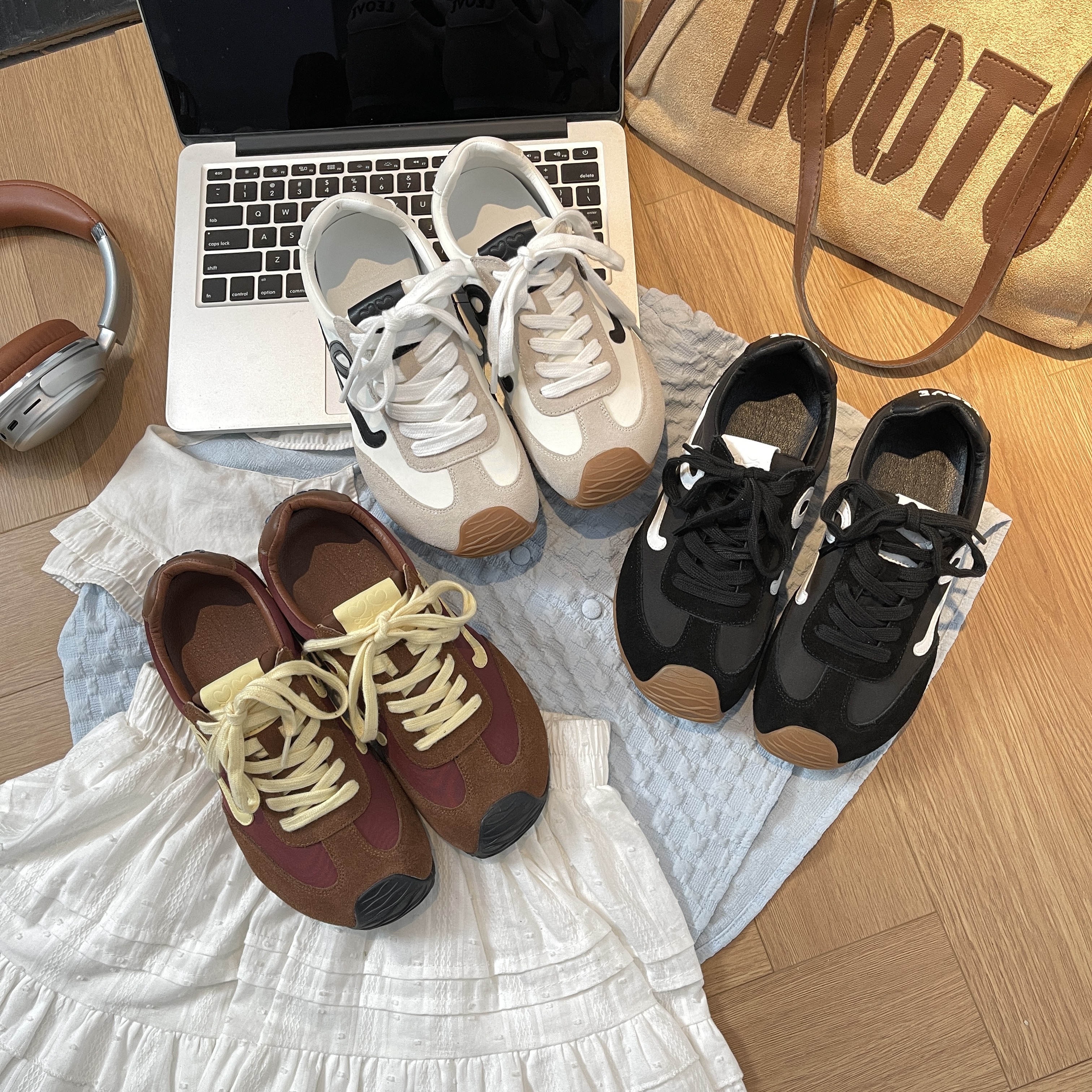 【高端版本】真皮德训女鞋时尚休闲鞋复古软底潮鞋2025春季爆款鞋子