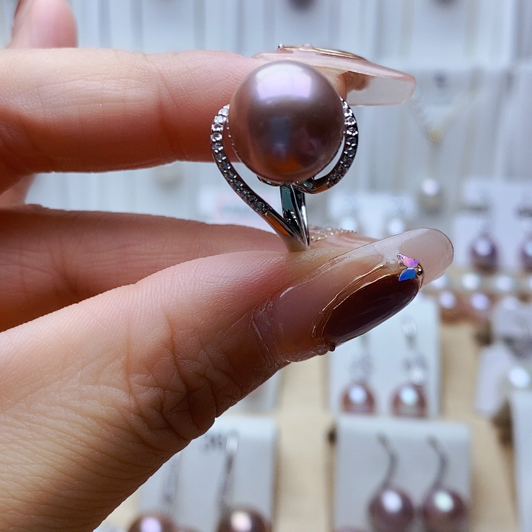 淡水珍珠戒指合金