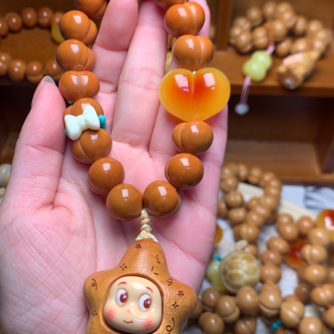 猴头核桃把件15玻璃底定制