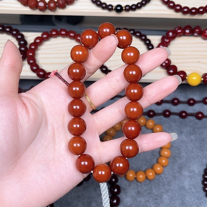 核桃手串/手链昌*猴头手串毕业款正圆光珠13+