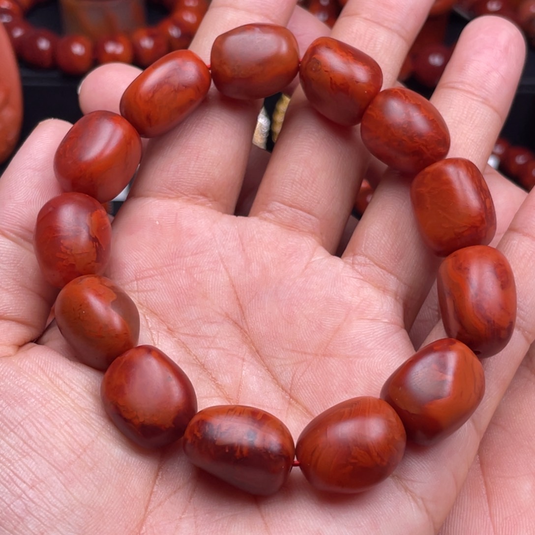 南红玛瑙珠宝奇石未镶嵌单圈