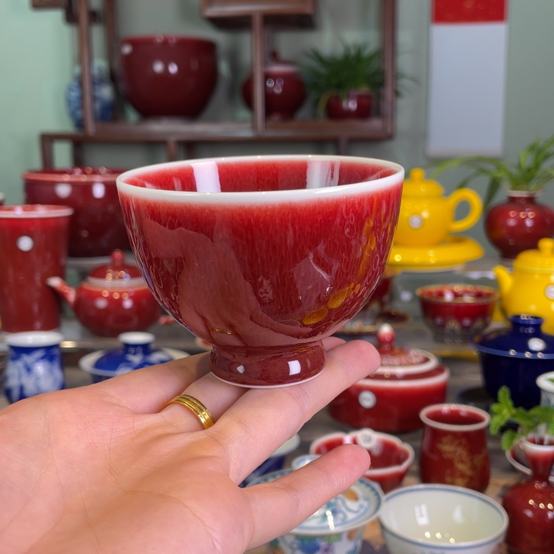 清欢雅玩，原矿郎红福利鸡心杯