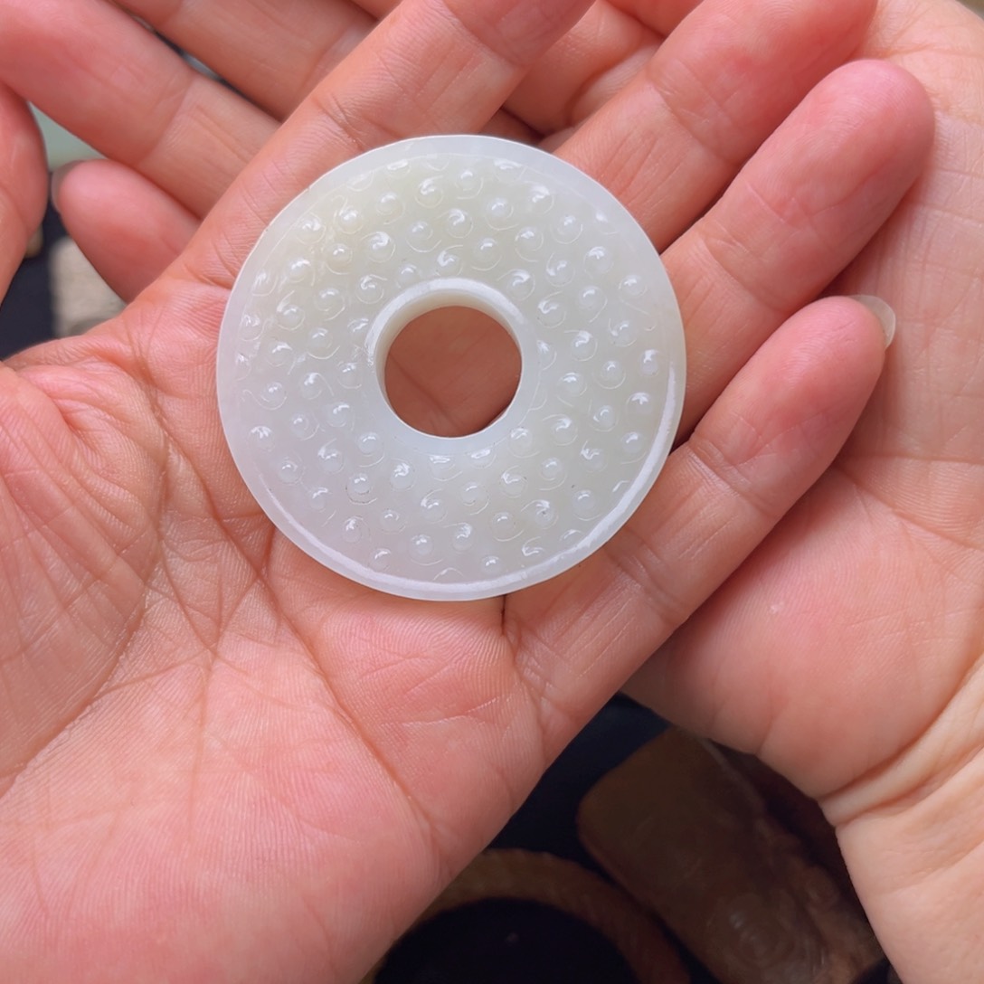 和田玉未镶嵌挂件空**